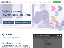 Tablet Screenshot of covidence.org